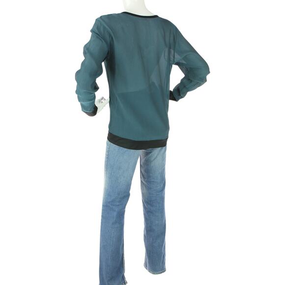 Helmut Lang Silk Costume Wardrobe Prop Long Sleeve Top Blouse Shirt - Picture 5 of 5